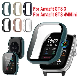 Tempered Glass+Watch Case For Amazfit GTS 4 GTS4 Mini Screen Protector Cover Bumper For Huami Amazfit GTS 3 Cases Accessories