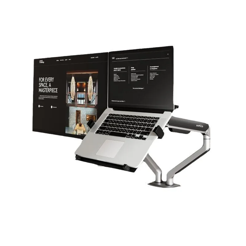 

Monitor bracket Dual screen computer office rack Notebook screen 2-in-1 bracket E350
