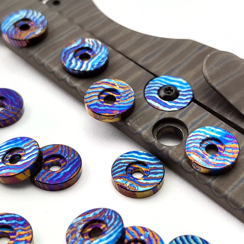 Folding knife accessories Titanium Damascus  Lockbar Stabilizer For Strider & Rick Hinderer XM Series