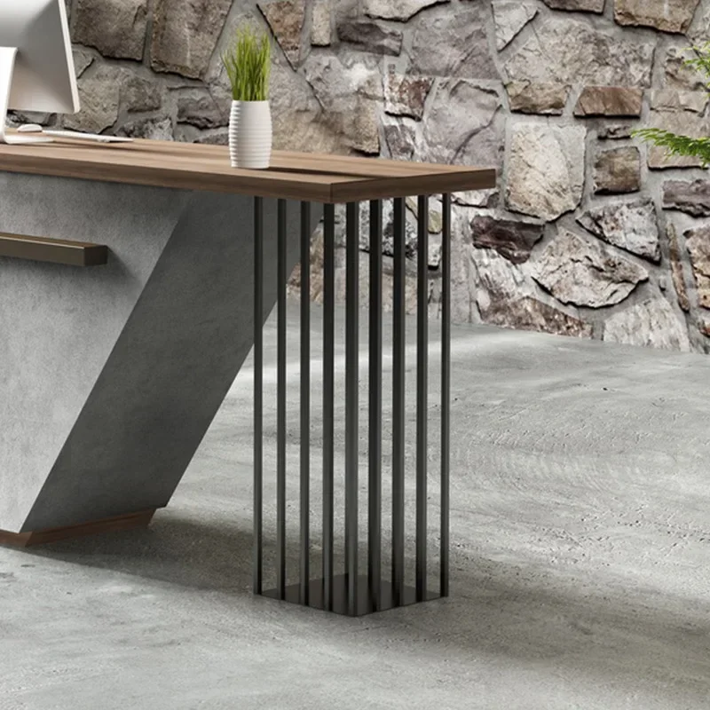 Large Enterprise Front Desk Personalized Creative Counter Office Building Hotel Front Desk Reception Desk