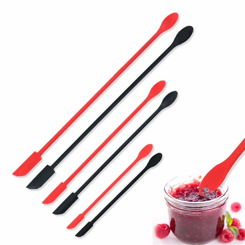 Mini Silicone Small Tip Jam Spatula Cream Spoon Mixing Butter Stick Kitchen Pastry Cake Decoration Tools Baking Accessories