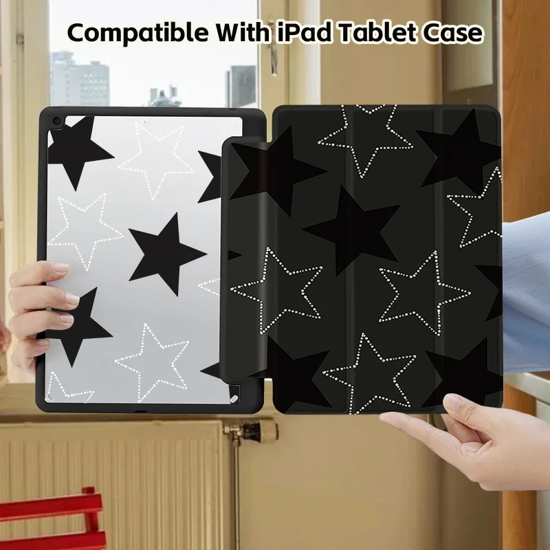 

Case For iPad 10.2/10.5/Pro11/10Th/10.9/12.9/Air6/5/4/Mini6,Support Sleep Wake-Up,Double-Sided Printing With Pen Slot Design