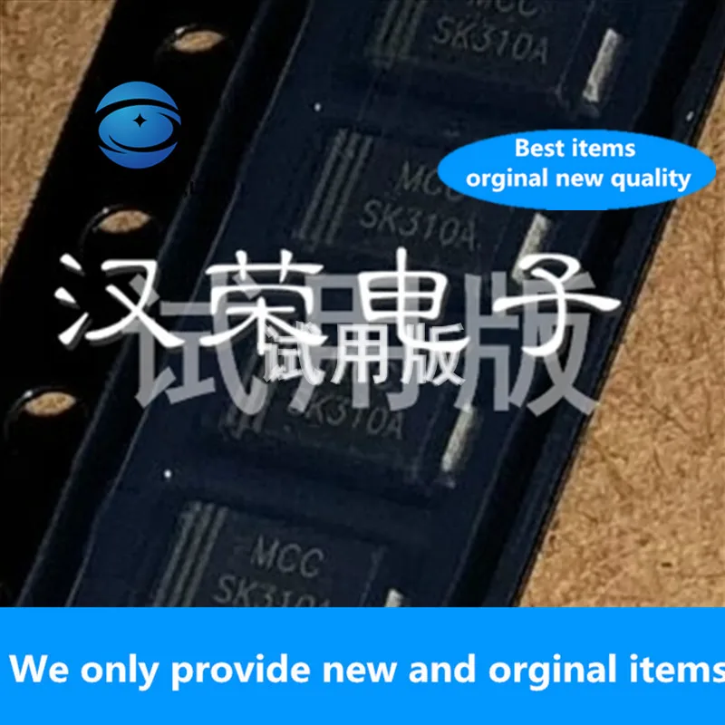 50PCS 100% New original SK310A-TP Schottky rectifier diode 100V 3A SK310A SMD SMA DO-214AC