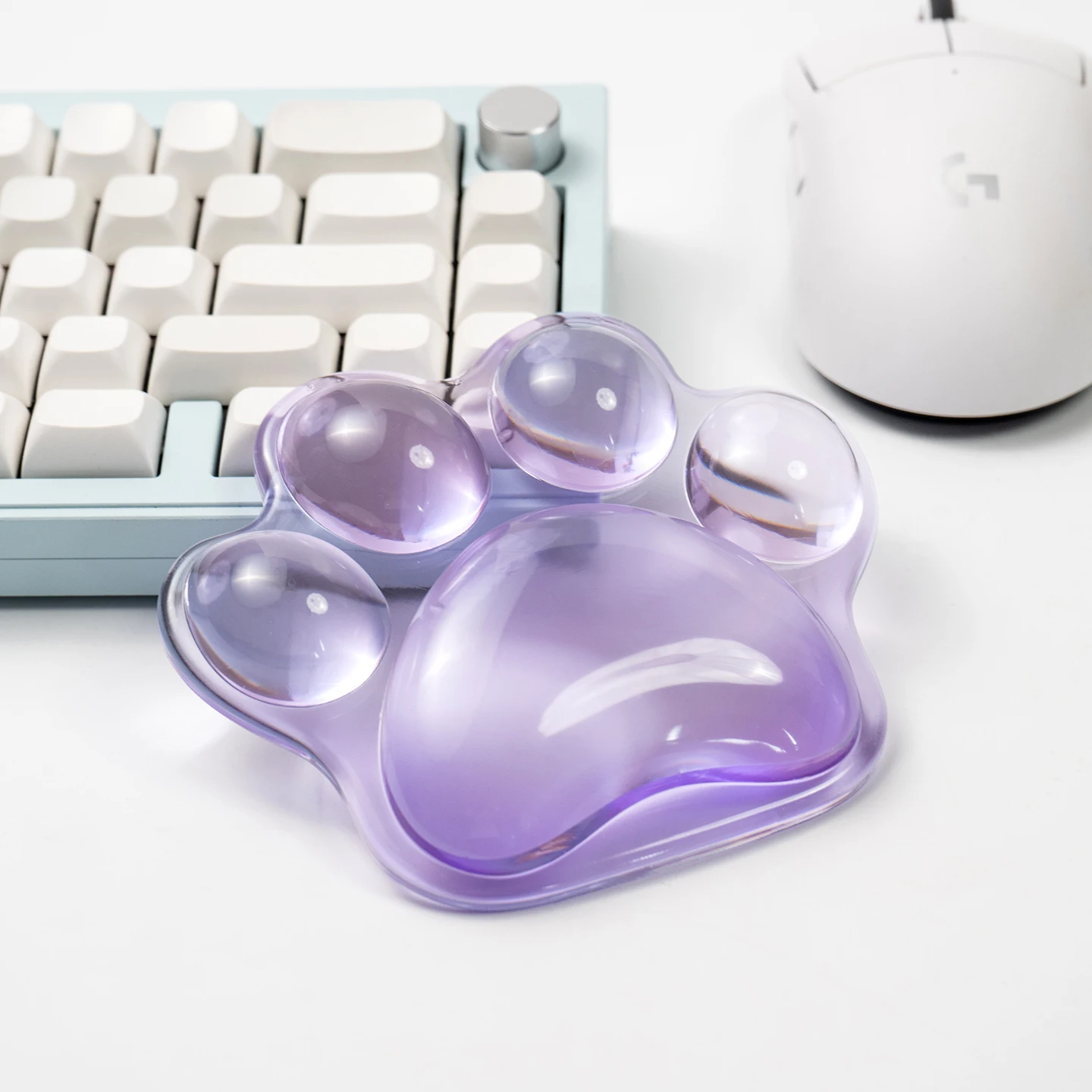 وسادة دعم مريحة لمسند المعصم من السيليكون على شكل فأر كات باو وسادة يد ناعمة لتخفيف آلام الألعاب والكمبيوتر المكتبي والكمبيوتر المحمول