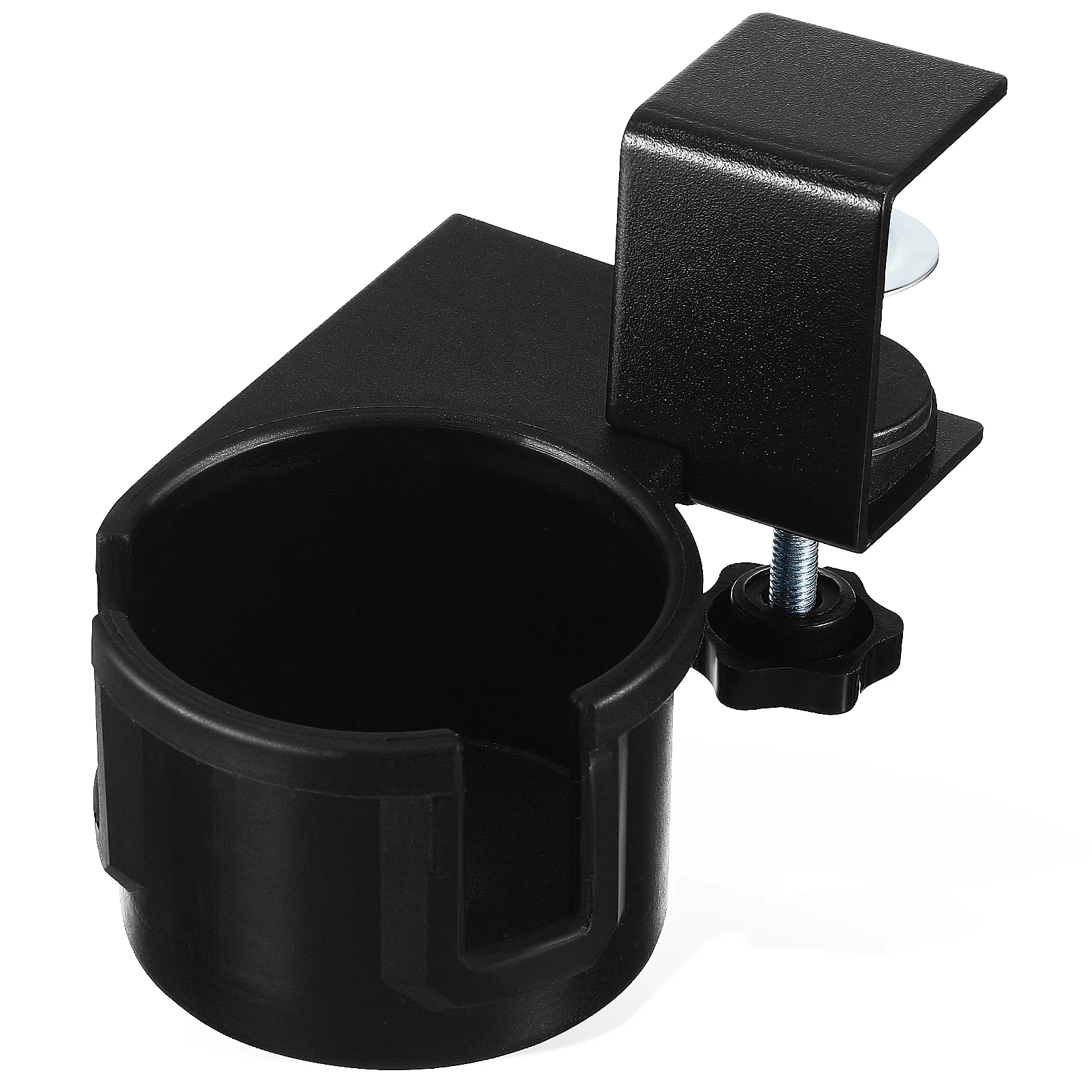 

1 Adjustable Rotating Desk Cup Holder Drink Stand Sturdy Clamp Mount Bottle Glass Water Office Dining Storage Organizer