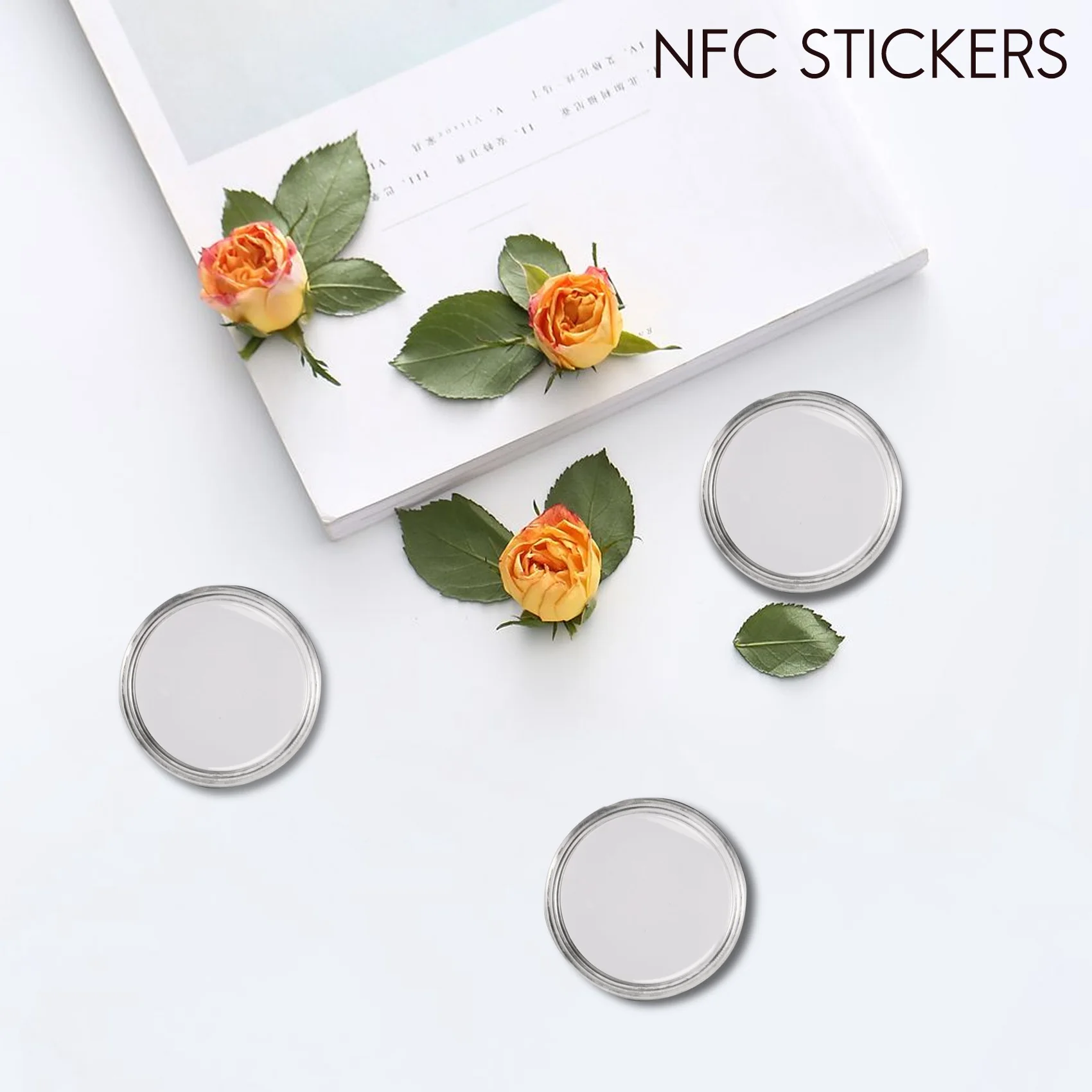 HFES 25 шт. для Ntag215 NFC-метки, 25 мм, наклейка на чип 504 байта, работа с Tagmo для Amiibo + 25 шт. пластиковые защитные чехлы