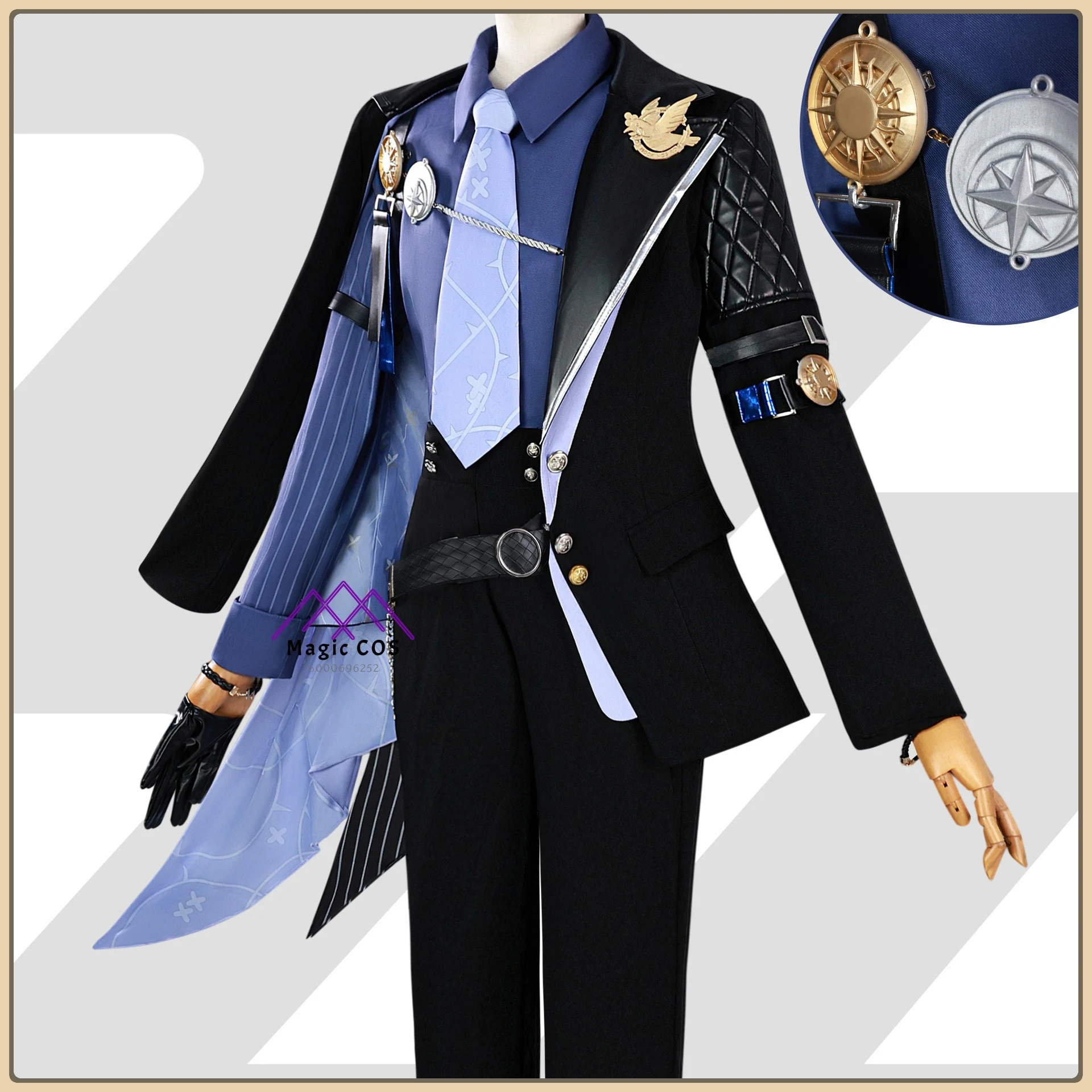 

Zenless Zone Zero Hugo Style Cosplay Costume Fashion Uniform + Faux Fur Ears + Wig Women's Anime Clothes for Christmas Party