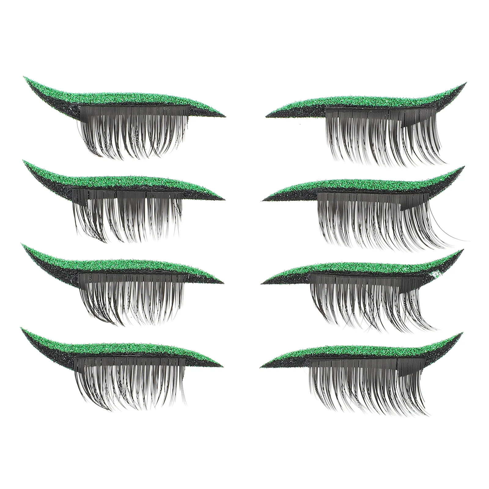 

4 Pairs Eyeliner Sticker Fake Eyelashes Waterproof Smudge Proof Easy Application Daily Makeup Masquerade Cosplay Festival Gifts