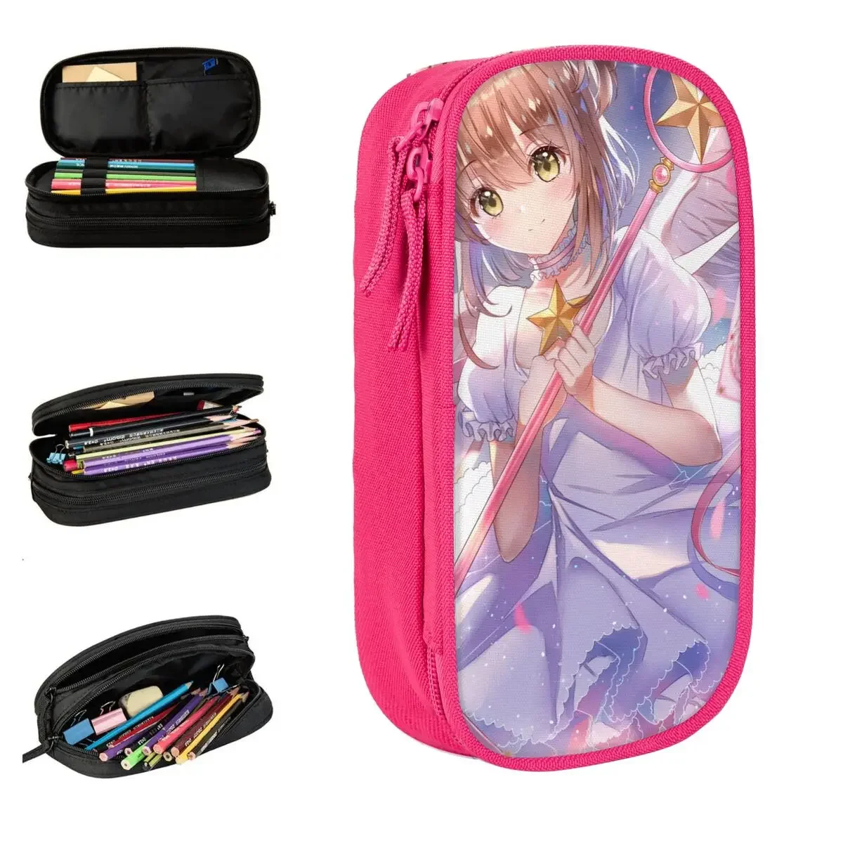 Anime Cardcaptor Sakura Pencil Case New Pen Box Pencil Bags Girls Boys Large Storage Students School Cosmetic Pencilcases