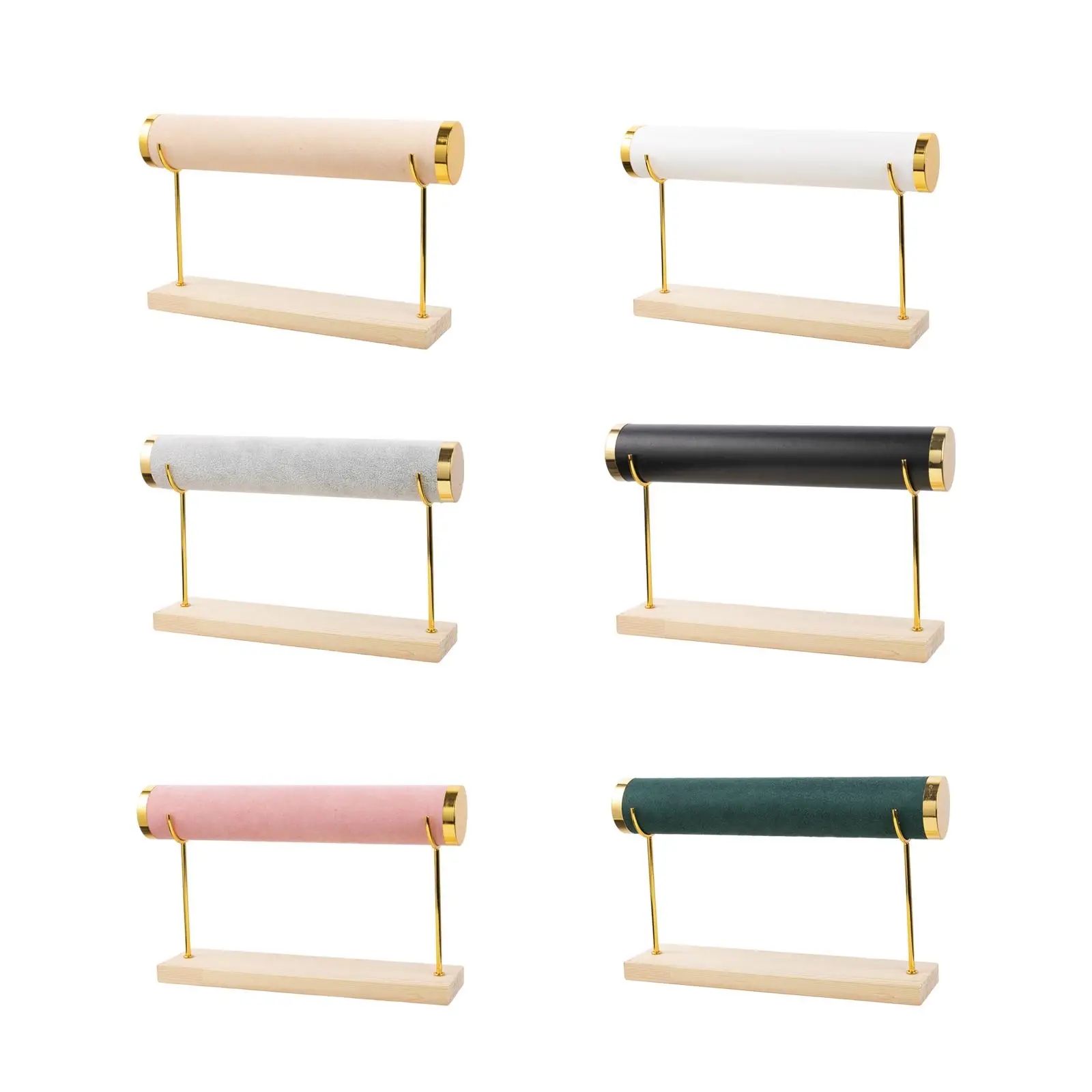 

Держатель для браслета, практичный одноуровневый настольный бархатный органайзер для ювелирных изделий, подставка для резинок для волос, резинки для волос, наручные часы, браслет