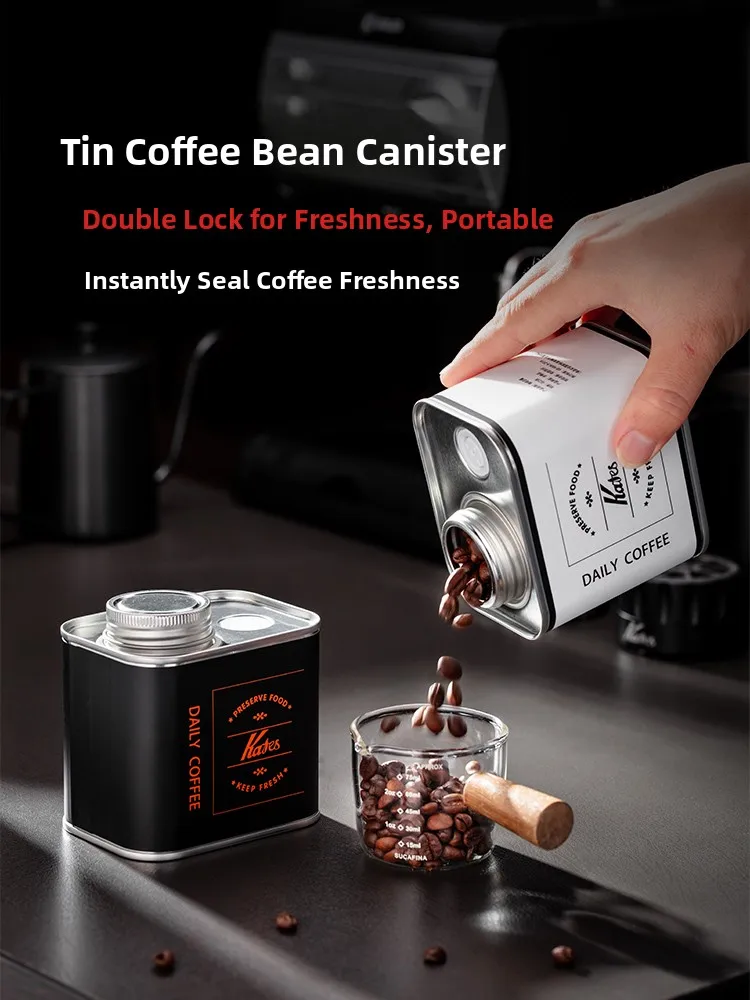 

Outdoor Special Coffee Bean Sed Tin Can Iron Material Moisture Proof Dust Proof Light Proof Modern Sle Square Storage Co...