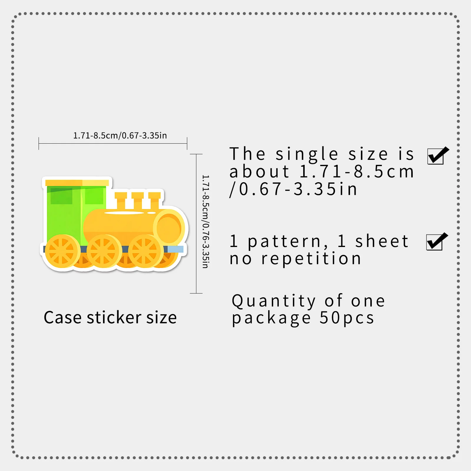 50 Pcs Little Train Graffiti Stickers Cartoon Creative Waterproof Vinyl Decals for Luggage Skateboard Motorcycle Stationery