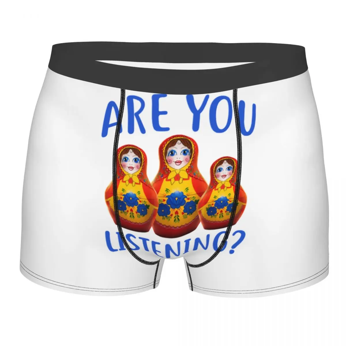 

Мужские сексуальные трусы-боксеры с принтом «Матрешка» в стиле русского народного искусства, на заказ