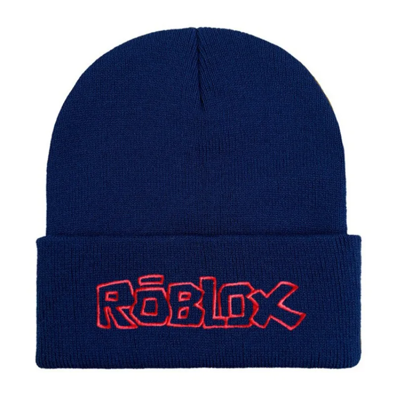 لعبة Roblox الإبداعية الطرفية الكرتون طباعة محبوك قبعة للجنسين أغطية الرأس قبعة الطالب أنيمي لطيف هدية عيد ميلاد الضروريات اليومية