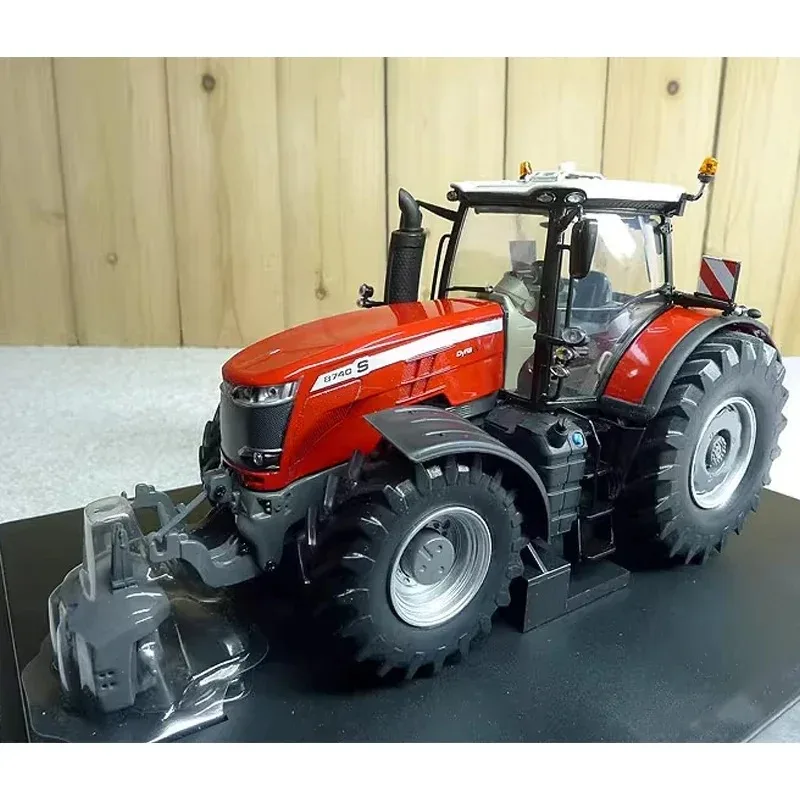Diecast 1: 32 Scale 8740S Agricultural Tractor Vehicle Alloy Simulation Car Model Collection Display Toy Gift Souvenir