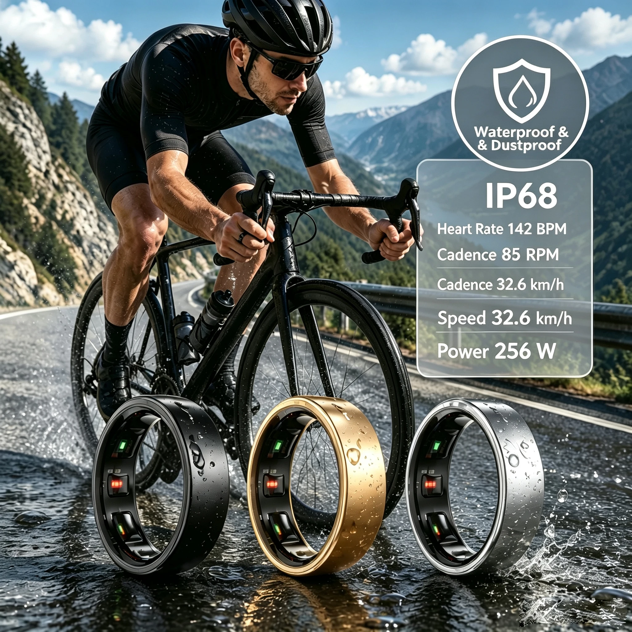 Smart Ring Health - Akıllı Yüzük Erkek Kadın, Kalp Atış