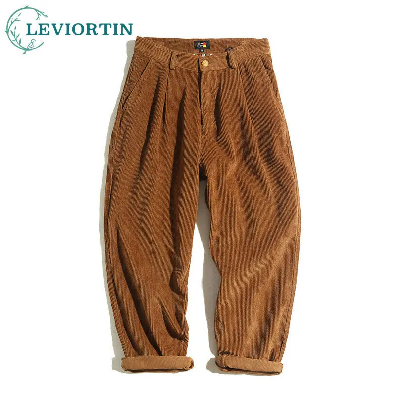 

2025 Spring/Autumn New American Fashion Trendy Brand Retro Unisex Corduroy Loose and Versatile Straight Leg Casual Pants
