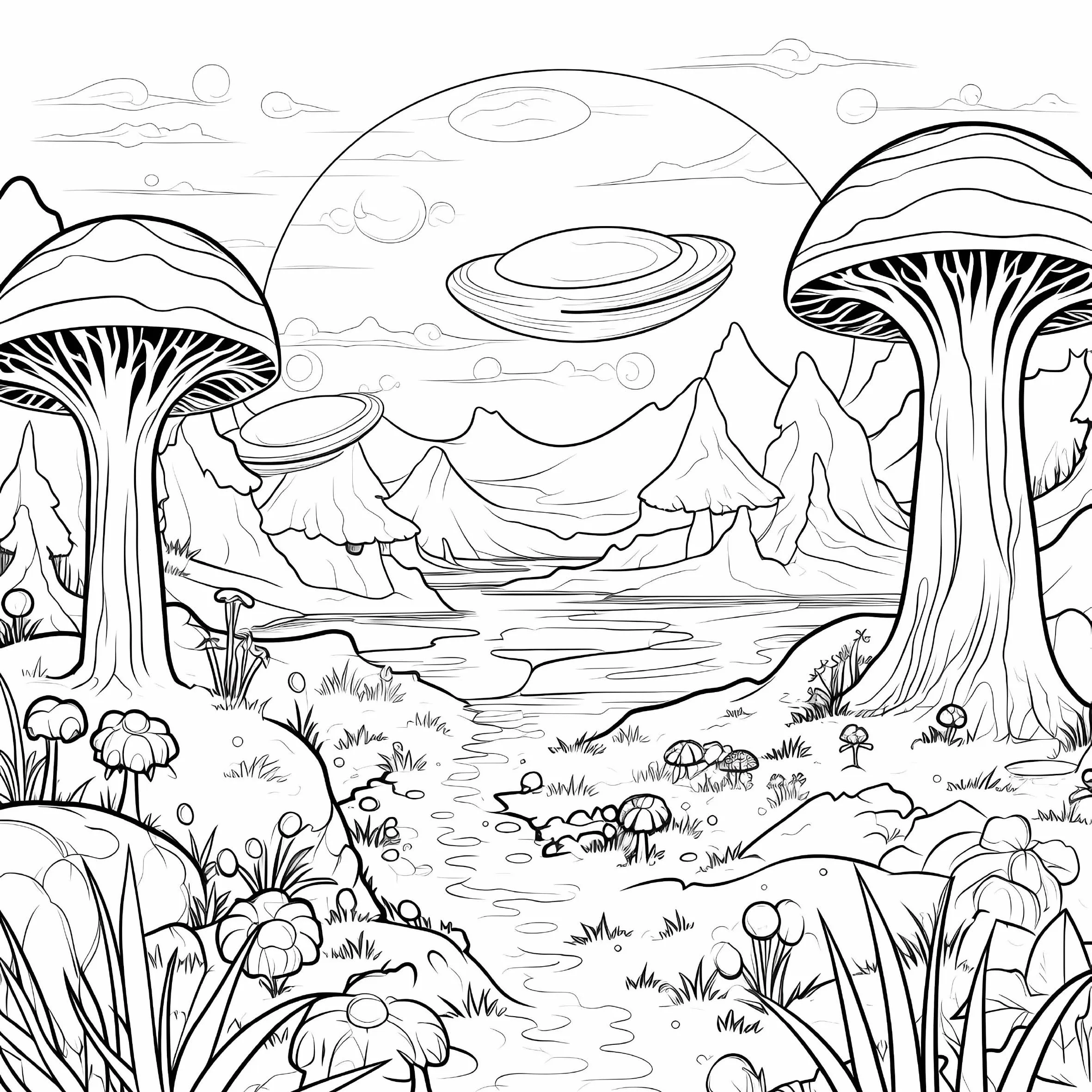 A Psychedelic Forest Patterns Coloring Book for Adults And Teens Cute Drawing Book Perfect Gift for Party and Birthday