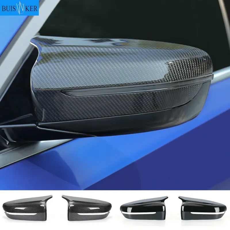 2 Pieces for Bmw 5 7 Series G30 G38 G11 G12 ABS Right-hand mirror covers caps rearview side carbon fiber mirror case cap 2017-IN