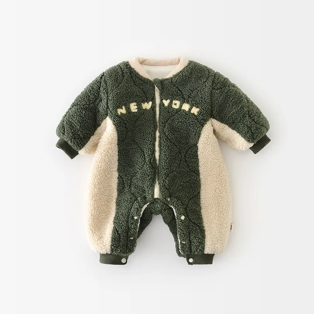 

Зимний утепленный детский комбинезон HoneyCherry, повседневные флисовые комбинезоны с цветными блоками, детская верхняя одежда на гусеничном ходу в корейском стиле