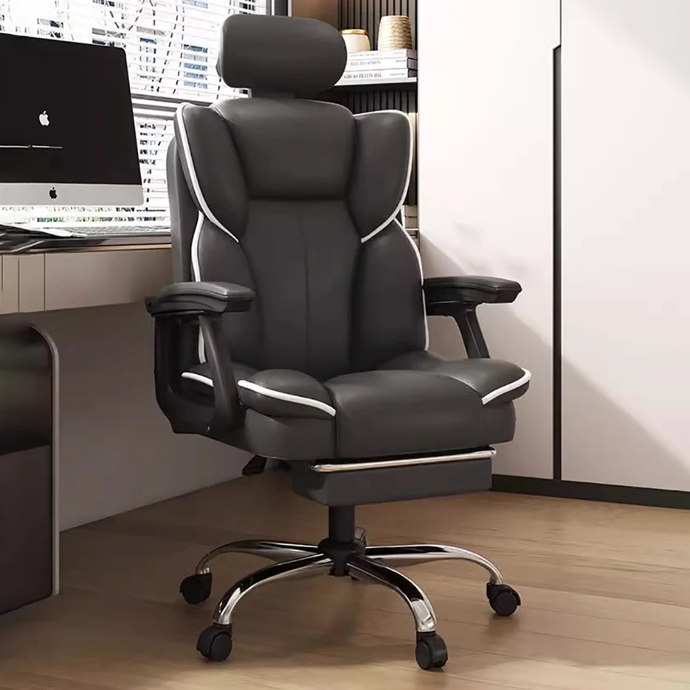 Ergonomischer nordischer Bürostuhl, luxuriös, bequem, zum Entspannen, bequemer Bürostuhl, drehbar, für Arbeitszimmer, moderne Chaise De Bureaux-Möbel