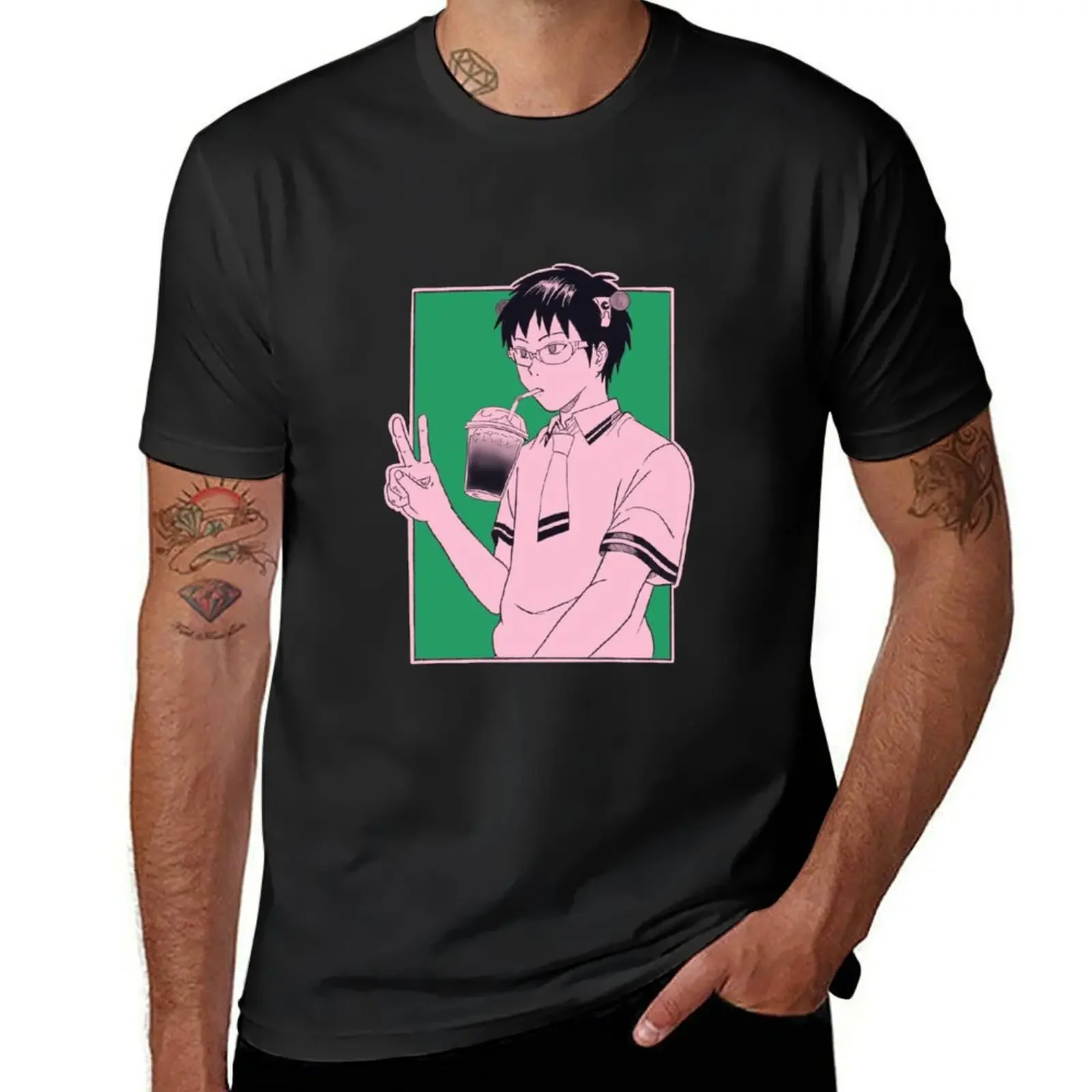 Saiki K T-Shirt anime stuff sweat mens shirts graphic tee