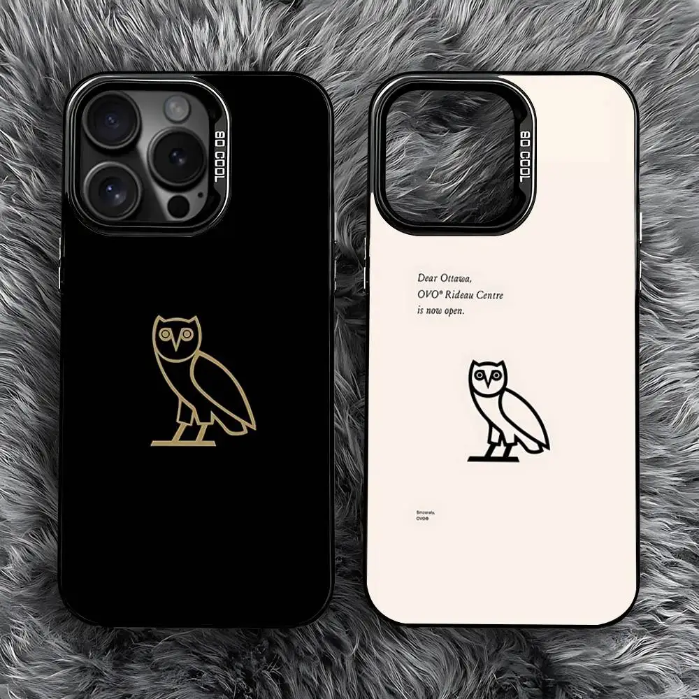 

D-Drake O-OvO OWL Phone Case For iPhone 16,15,14,13,12,11,Pro,Max,Plus,Mini,SE Anti Fall Black Matte Hard Bumper