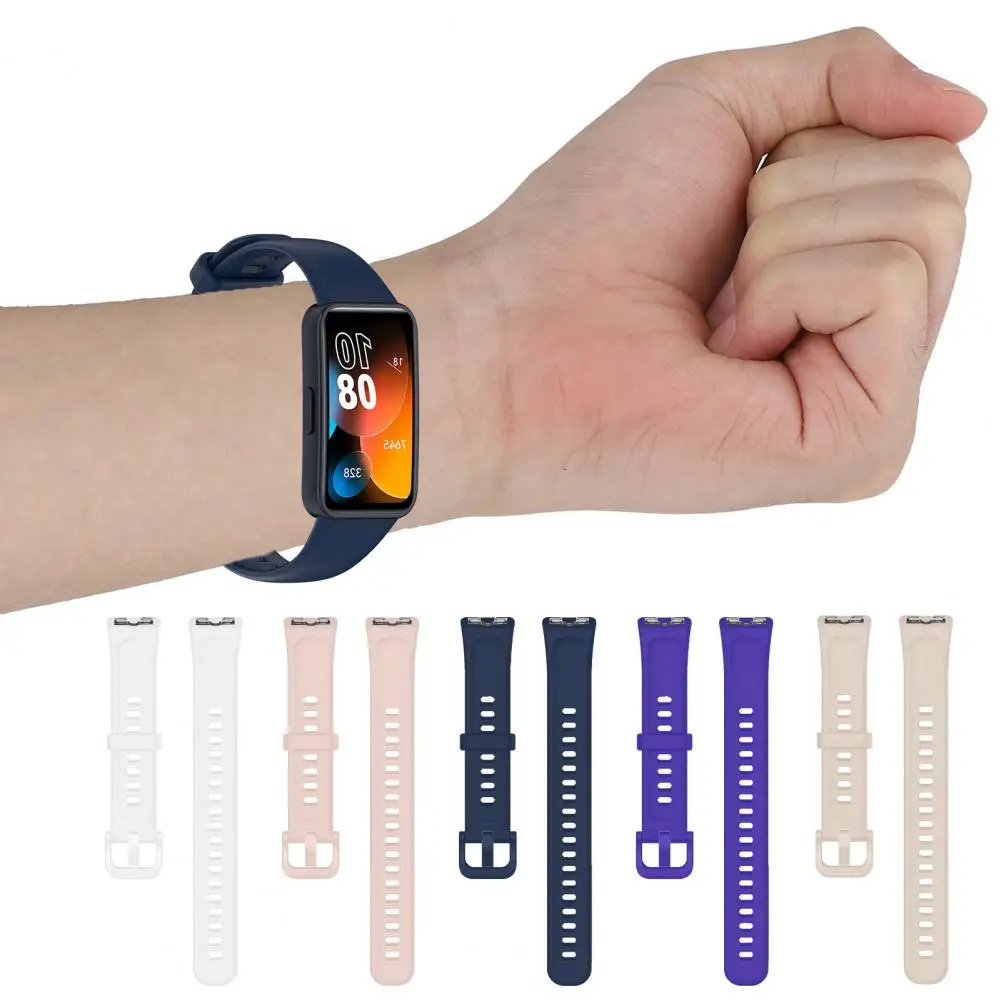 Comfortable Watch Strap Durable Waterproof Soft Tpu Watch Strap Strap Case for Band 8 Adjustable Length Multi Holes