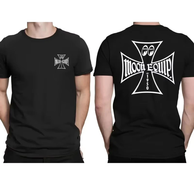 2026 New Mooneyes Moon Equipped Speed Letter Printed T-shirt Trend Cool Streetwear Suitable for Both Men and Women