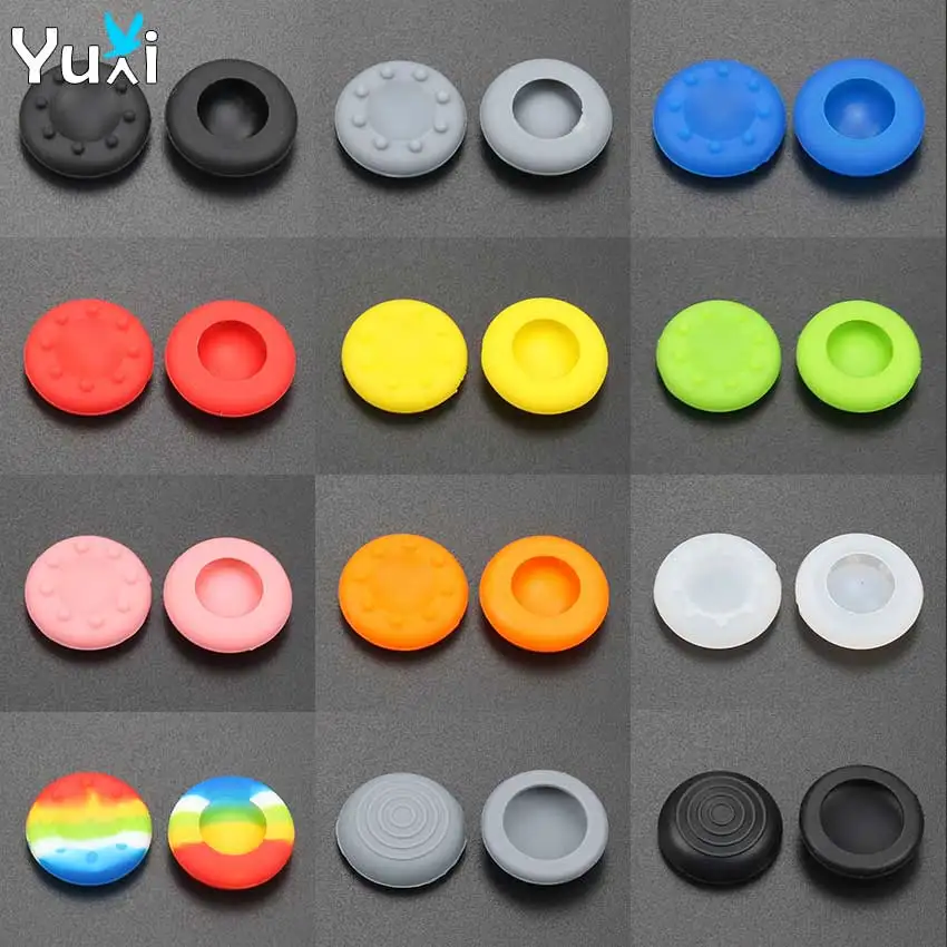 

YuXi 2pcs Rubber Silicone Analog Controller Thumb Stick Grips Cap Cover for PS3 PS4 PS5 Controller for Xbox 360 One Thumbsticks