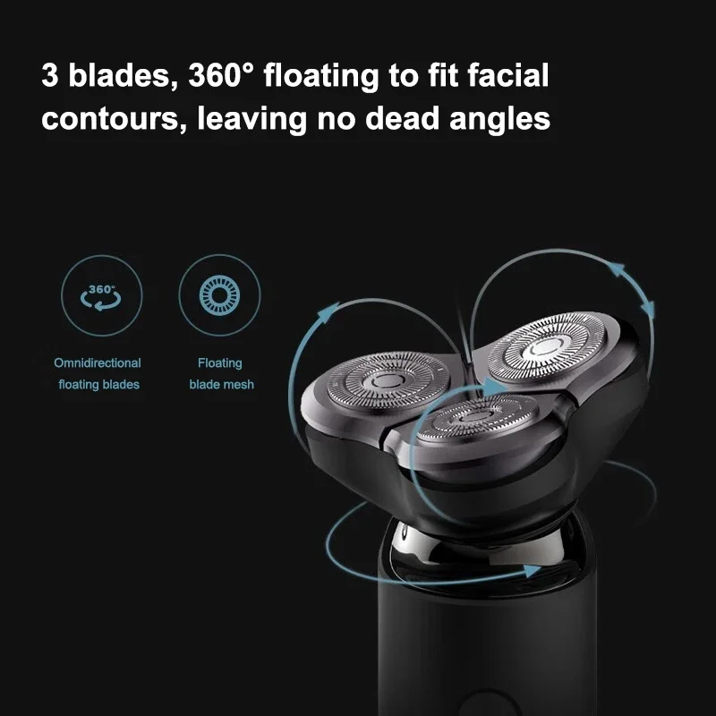 XIAOMI MIJIA S500 Electric Shaver Dry Wet Shaving Triple Blade Trimmer Beard Floating Head Men's Shaver Electric Razors Machine