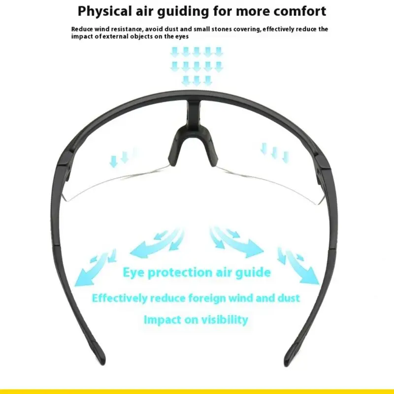 Occhiali sicurezza fotocromatici SZCH Tecnologia delle lenti adattive Protezione UV400 Antigraffio per ciclismo all'aperto e