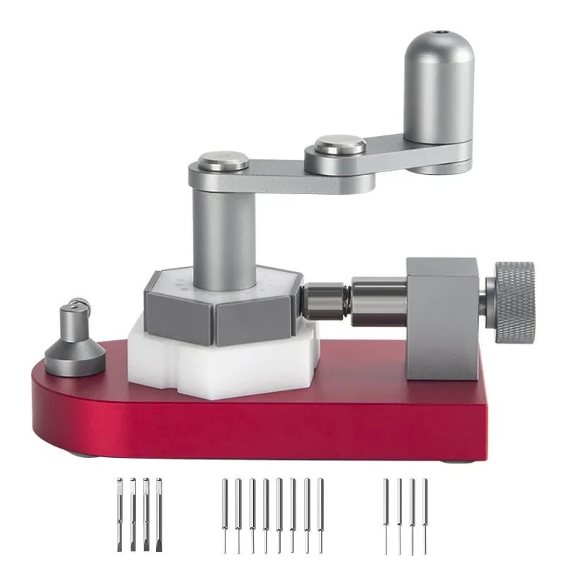 New Watch Repair Tool: Strap Remover with 360° Rotating Tip, Strap Adjuster, Metal Body, Includes Screwdriver/Punch Attachments