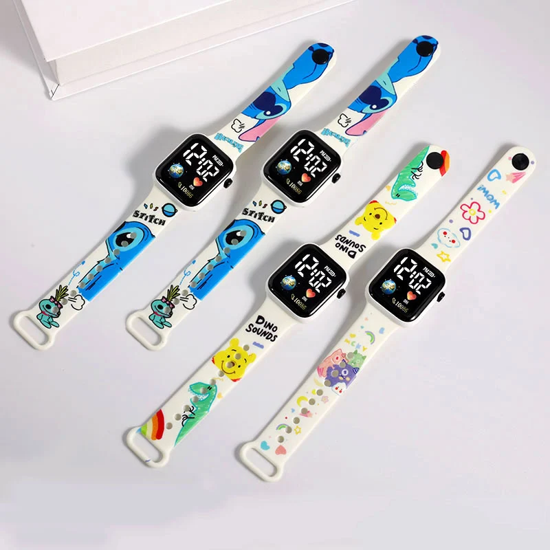 Stitch disney crianças relógios meninas reloj inteligente para niños niña reloj relógio digital feminino relógio infantil crianças