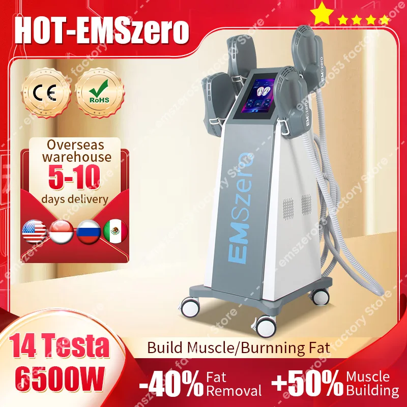 

RF Sculpting EMS Body Sculpt Machine Emszero 6500W Muscle Stimulation Massager 15 Electromagnetic Fat Slimming Pelvic Technology