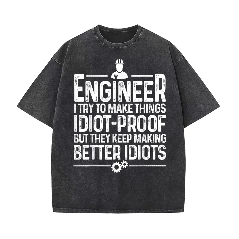 

Funny Engineer Gift For Men Women Cool Engineering Mechanic T-shirt Mens Tee Shirts Short Sleeve Male Clothes Fashion