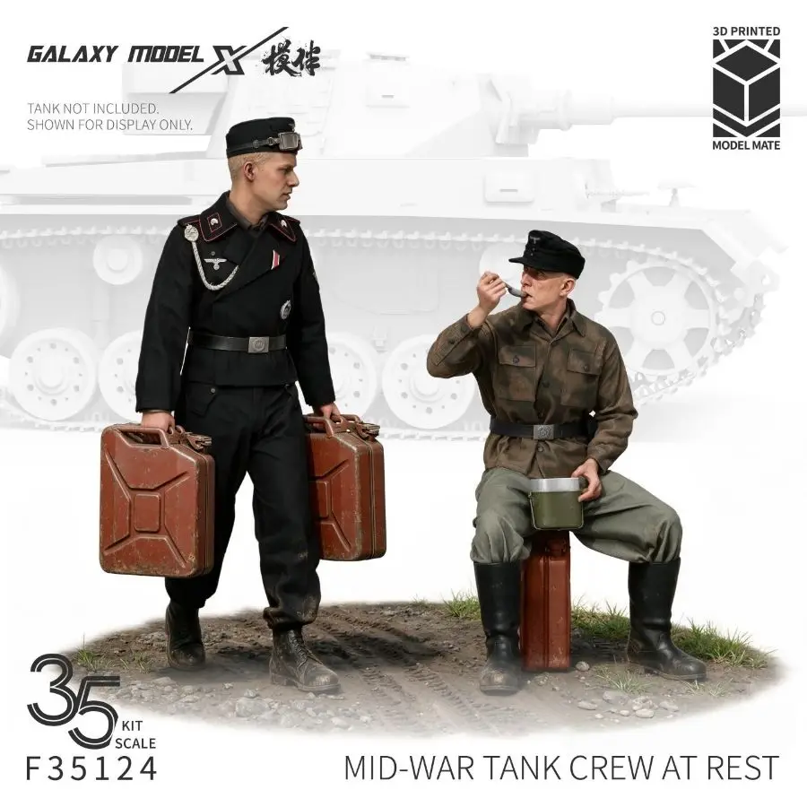 Galaxy F35124 1/35 MID-War Tank Crew At Rest (2 Figures)3D Print Parts