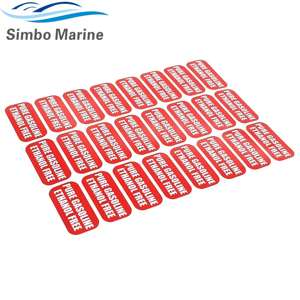 24PCS 1''x2'' Pure Gasonline Ethanol Free Stickers , No Ethanol Labels for Fuel Cans, Mowers, Boats 1''x2''