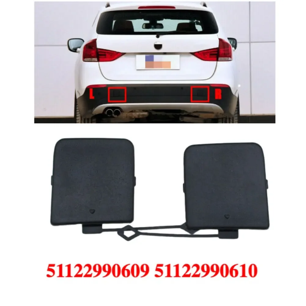 Tow Hook Cover For BMW For X1 For E84 Model 0912 OEM 51122990609 51122990610 ABS Black Replacement Part Left Right