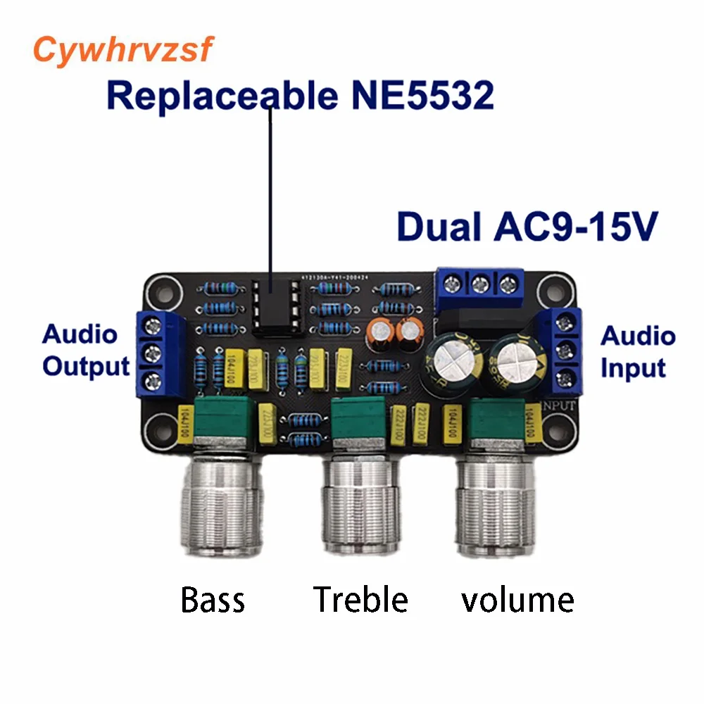 HIFI NE5532 Tone Treble Bass Preamplifier Board Audio Amprifier Equalizer Preamp Tone Control Pre Amplifier