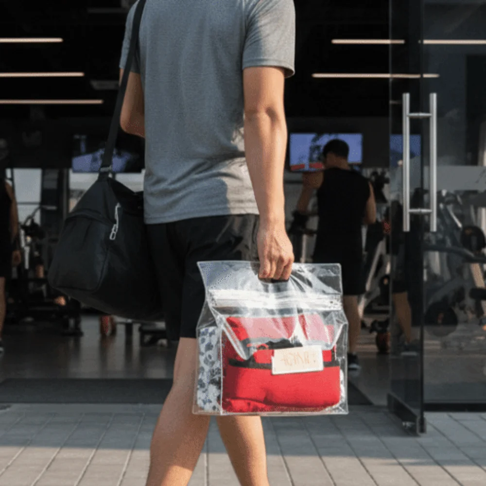 Wet and Dry Separation Travel Toiletries Bag Thickened Material Large Capacity Waterproof Swimming Bag Zipper