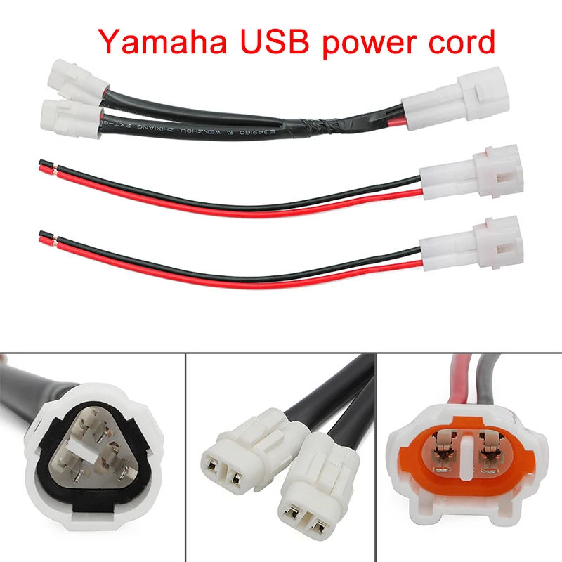 Motorcycle Power Outlet Splitter Kit For Yamaha Tenere 700 Super Tenere Conector USB Charger Cable Set With Port Splitter Kit 