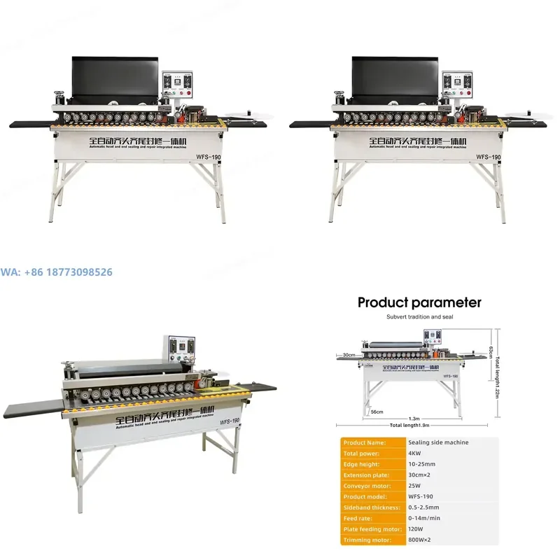 for WFS-190 Automatic Head Sealing and Tail Trimming Machine Small Woodworking Edge Banding Machine for Panel Furniture