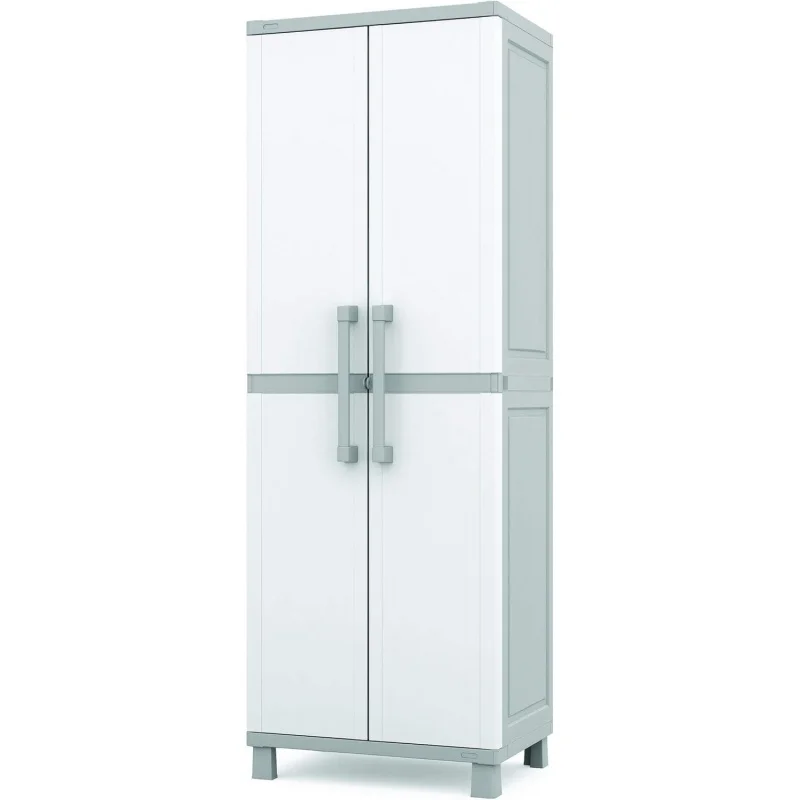 Multifunctional Storage Cabinet with & Shelves, White & Organizer Laundry Room, Garage, Bathroom, Closet & Home
