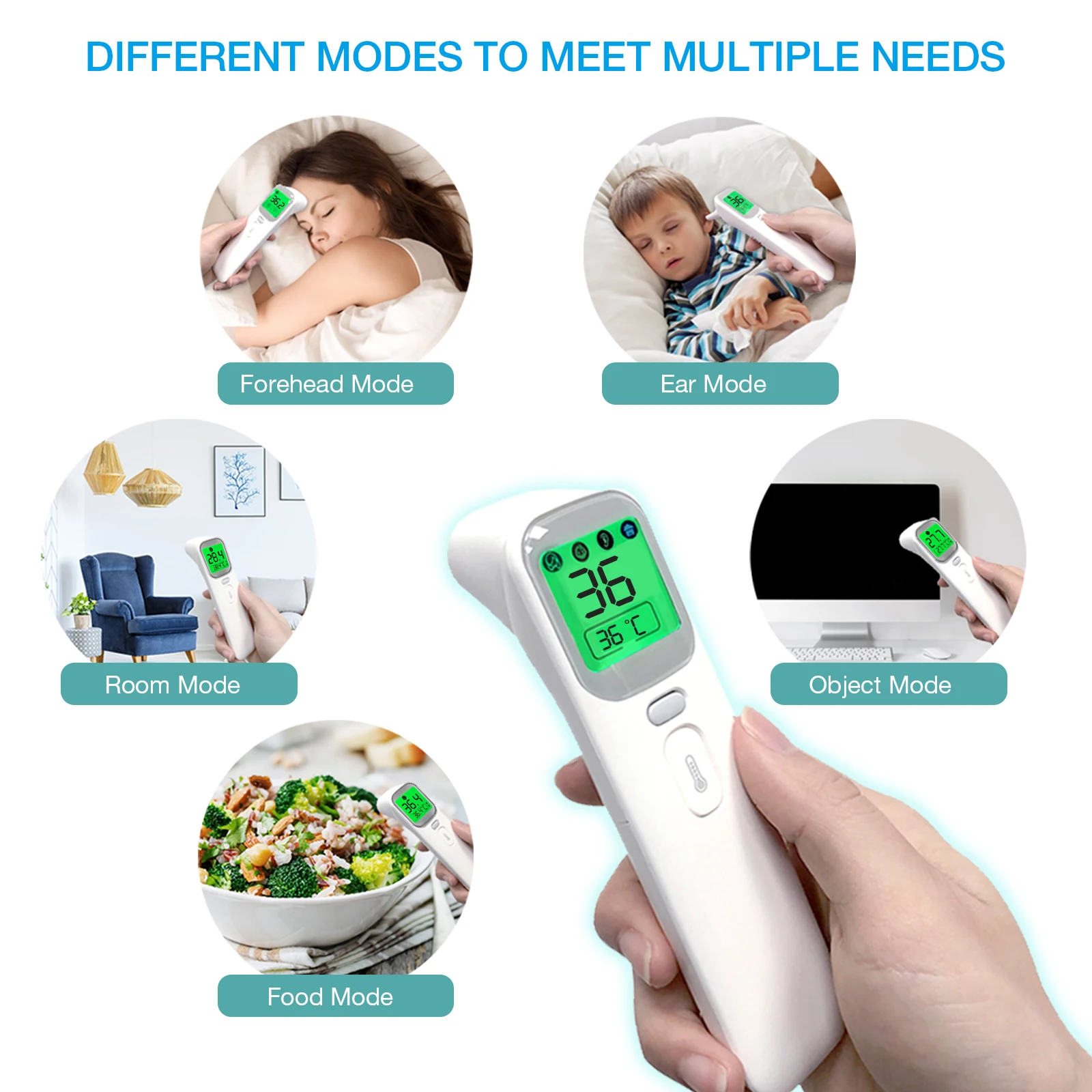 

Viatom Infrared Thermomter Medical Adult Child Mode Forehead Ear Thermometer Memory Recall High Accuracy Fever Thermometer