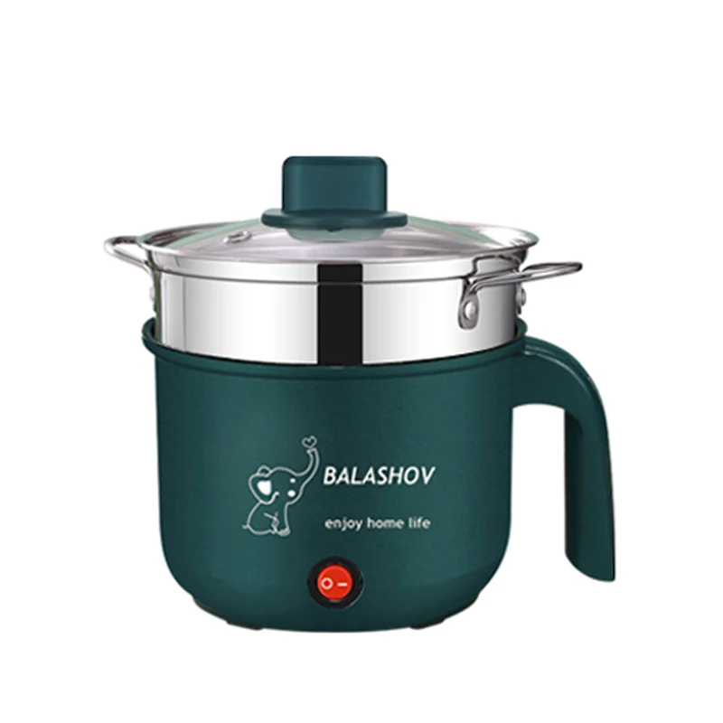 BALASHOV Mini-Elektroherd, Antihaft-Kochen, 1–2 Personen, Einzel-/Doppel-Hot Pot, Dampfgarer, Hot Pot, Multifunktions-Elektroherd für Zuhause 4