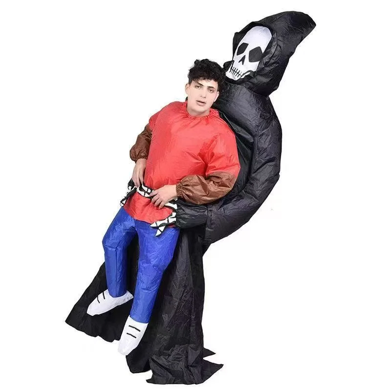 

Novelty Inflatable Ghost Costume for Halloween Event Decorations Funny Devil Catch Human Props Clothing Carnival Bar Party Gifts