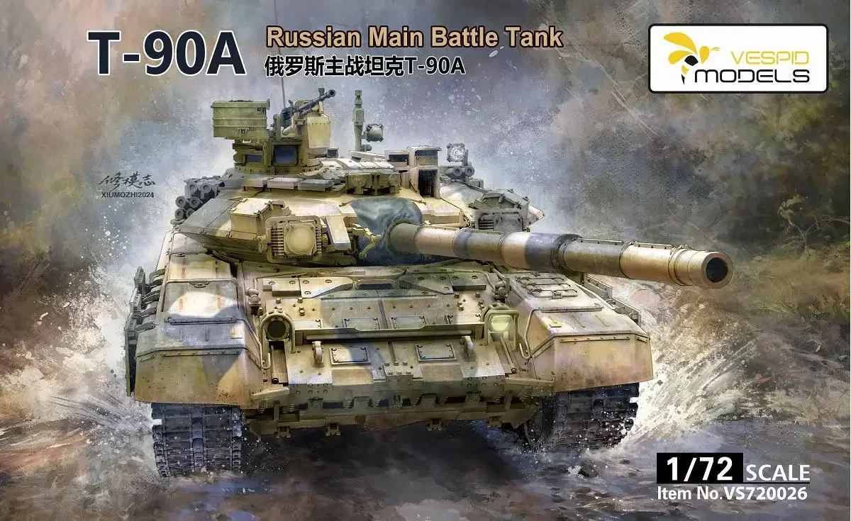 Vespid 조립 탱크 모델 키트, 러시아 주요 전투 탱크 T-90A 1/72, VS720026