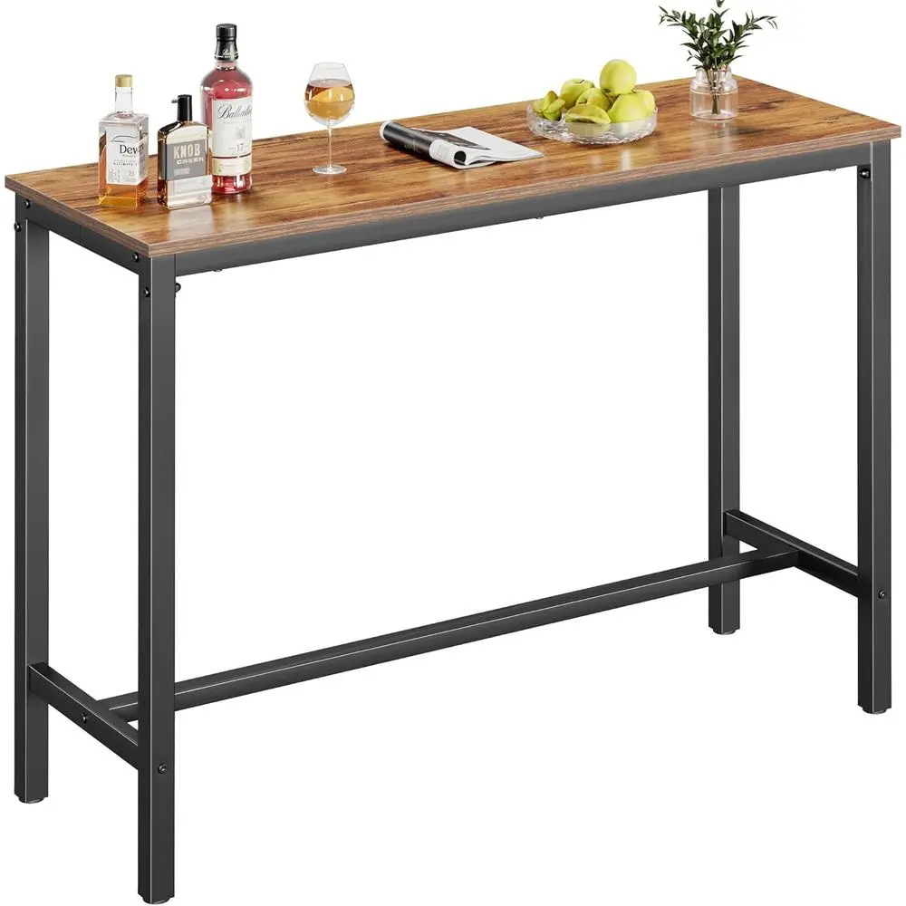 

Bar Table, 47" Pub High Top Table Recular Bar Height Table Soa ole/Dining Coee Table, or Narrow Space, Living Room, Vintage