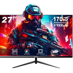 27 Inch Monitor 170hz 2K Gaming Display 1ms ADM-FreeSync 8 Bits 99%sRGB IPS Desktop LED Display HDMI DP HDR400